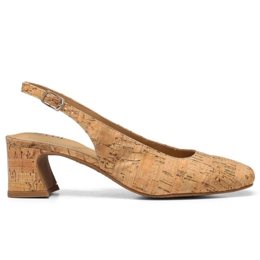 NYDJ Vintage Faelynn Natural Cork Slingback Pumps Women's Size 8.5M $80